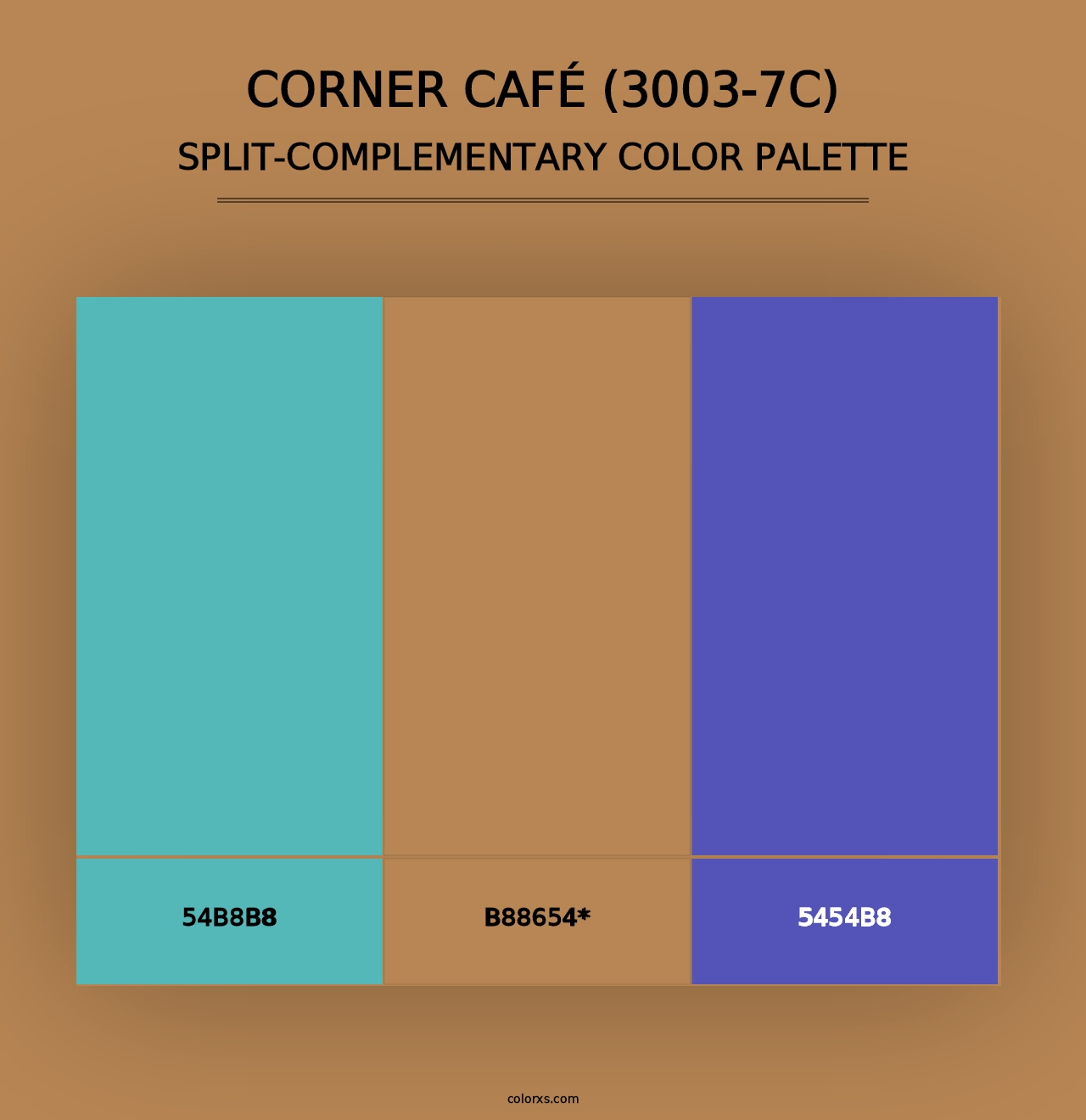 Corner Café (3003-7C) - Split-Complementary Color Palette