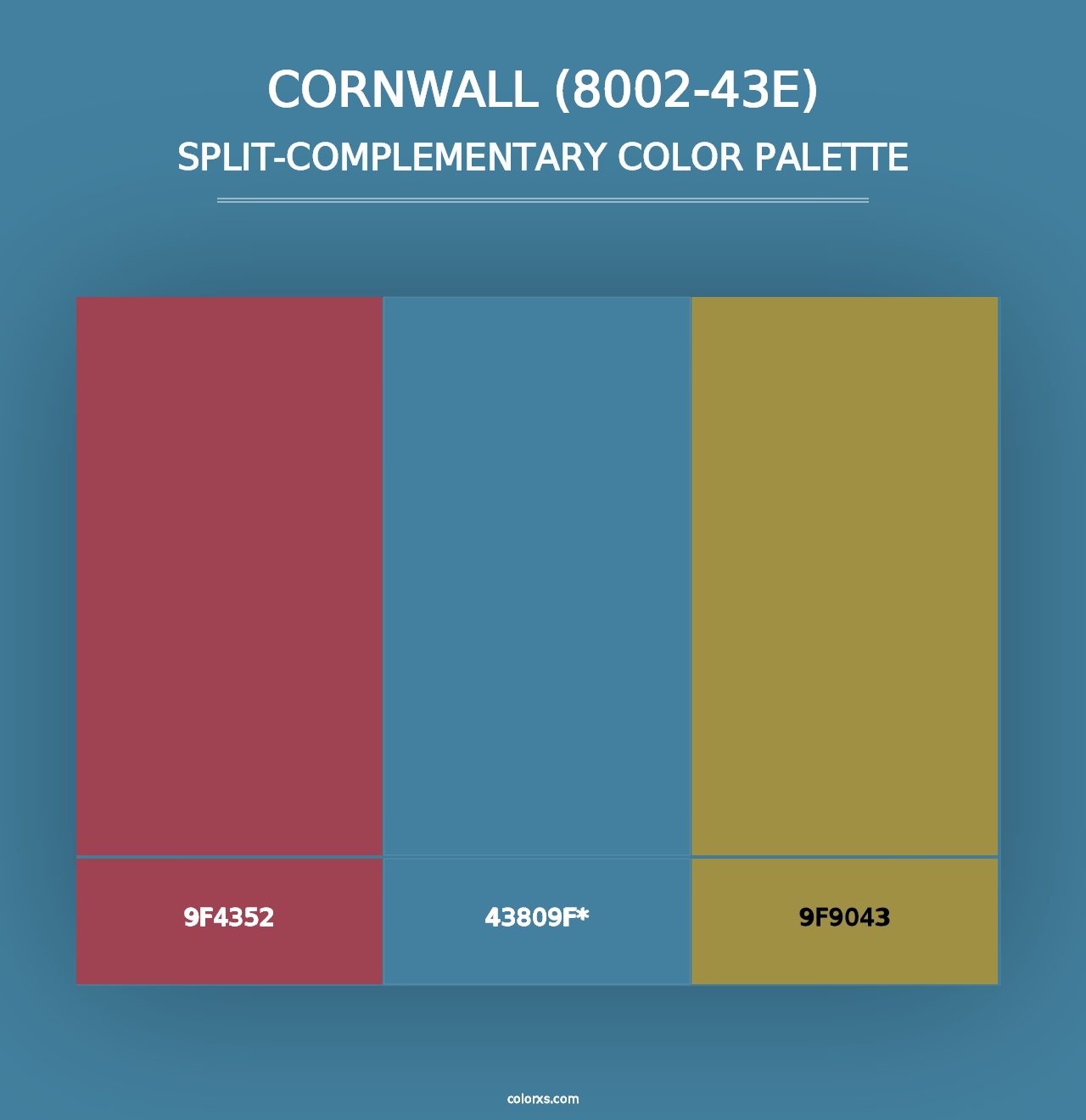 Cornwall (8002-43E) - Split-Complementary Color Palette