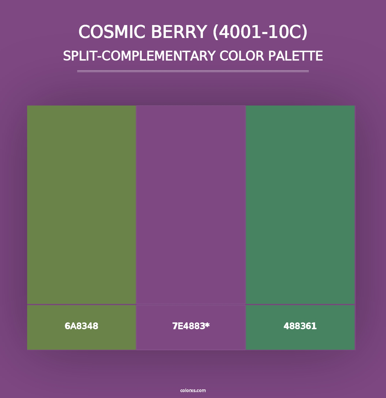 Cosmic Berry (4001-10C) - Split-Complementary Color Palette