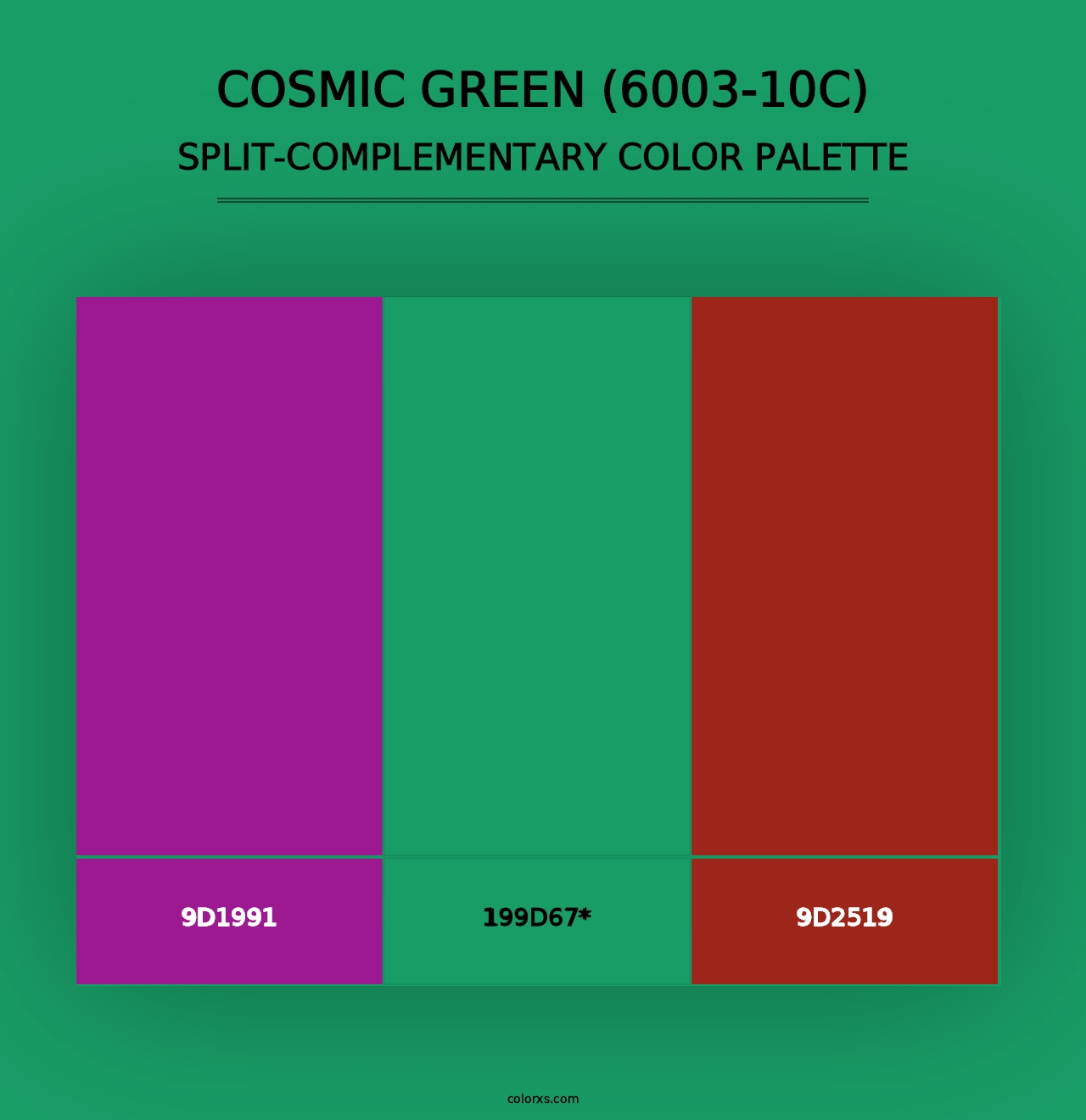 Cosmic Green (6003-10C) - Split-Complementary Color Palette