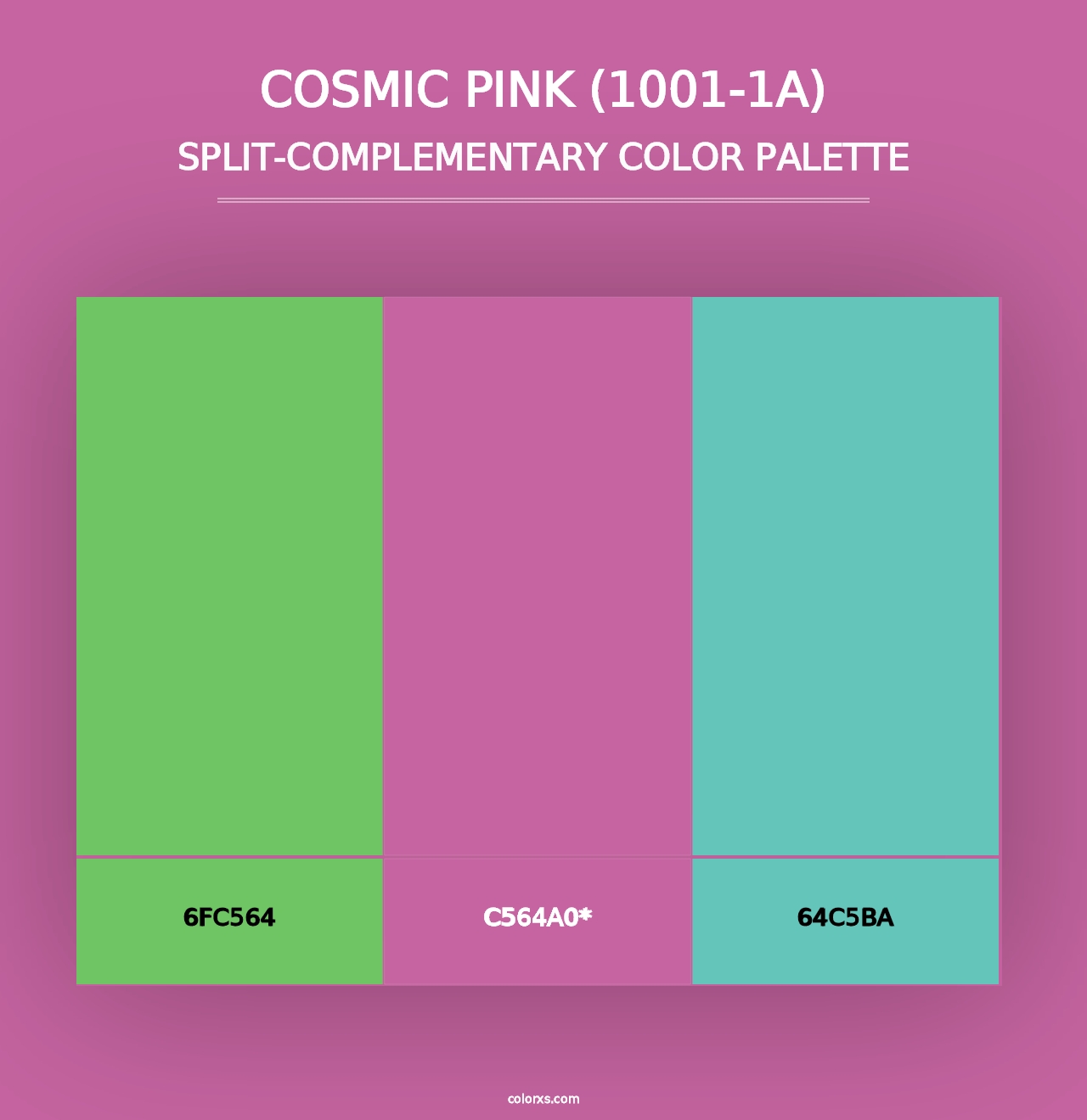 Cosmic Pink (1001-1A) - Split-Complementary Color Palette