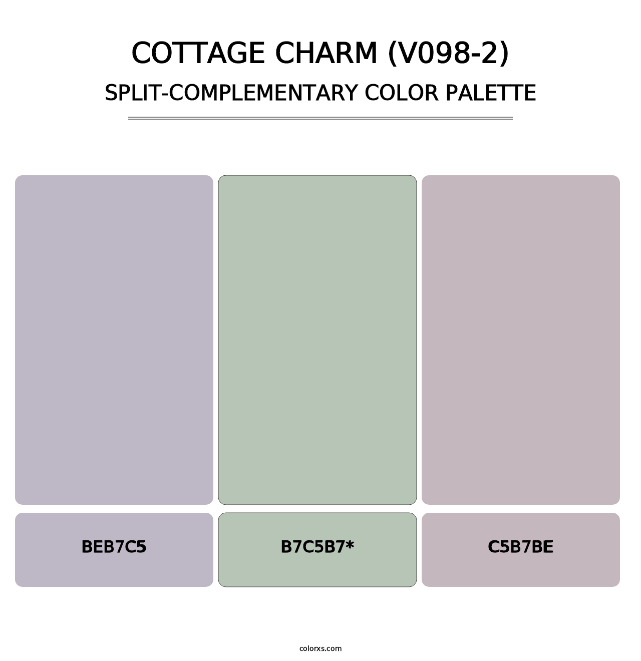 Cottage Charm (V098-2) - Split-Complementary Color Palette