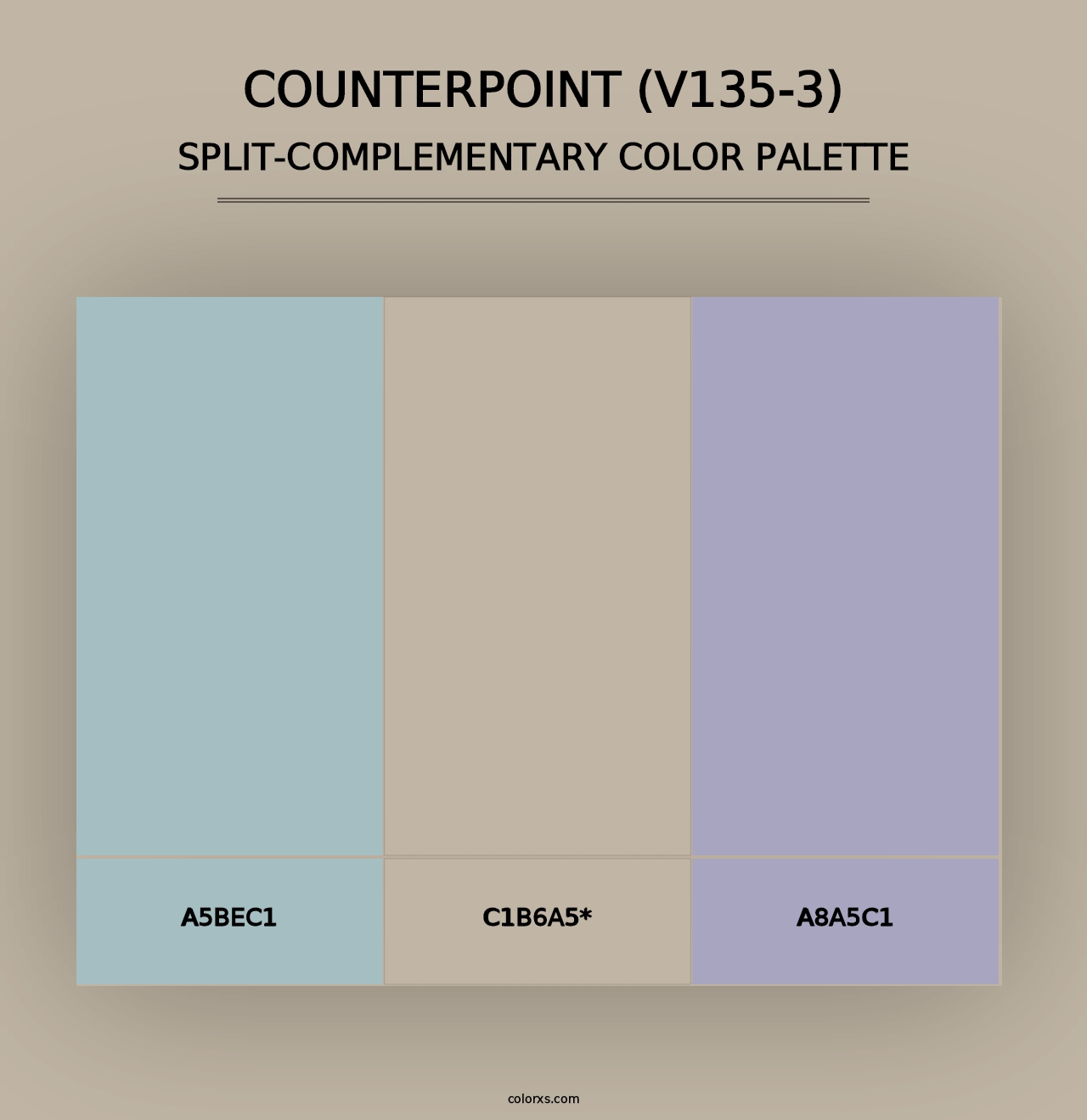 Counterpoint (V135-3) - Split-Complementary Color Palette