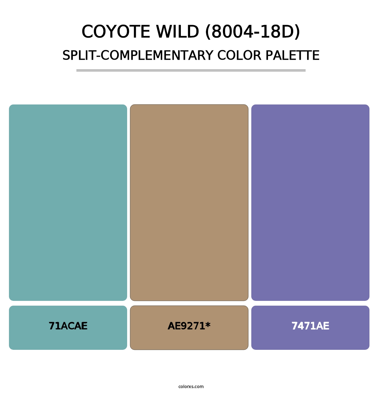 Coyote Wild (8004-18D) - Split-Complementary Color Palette