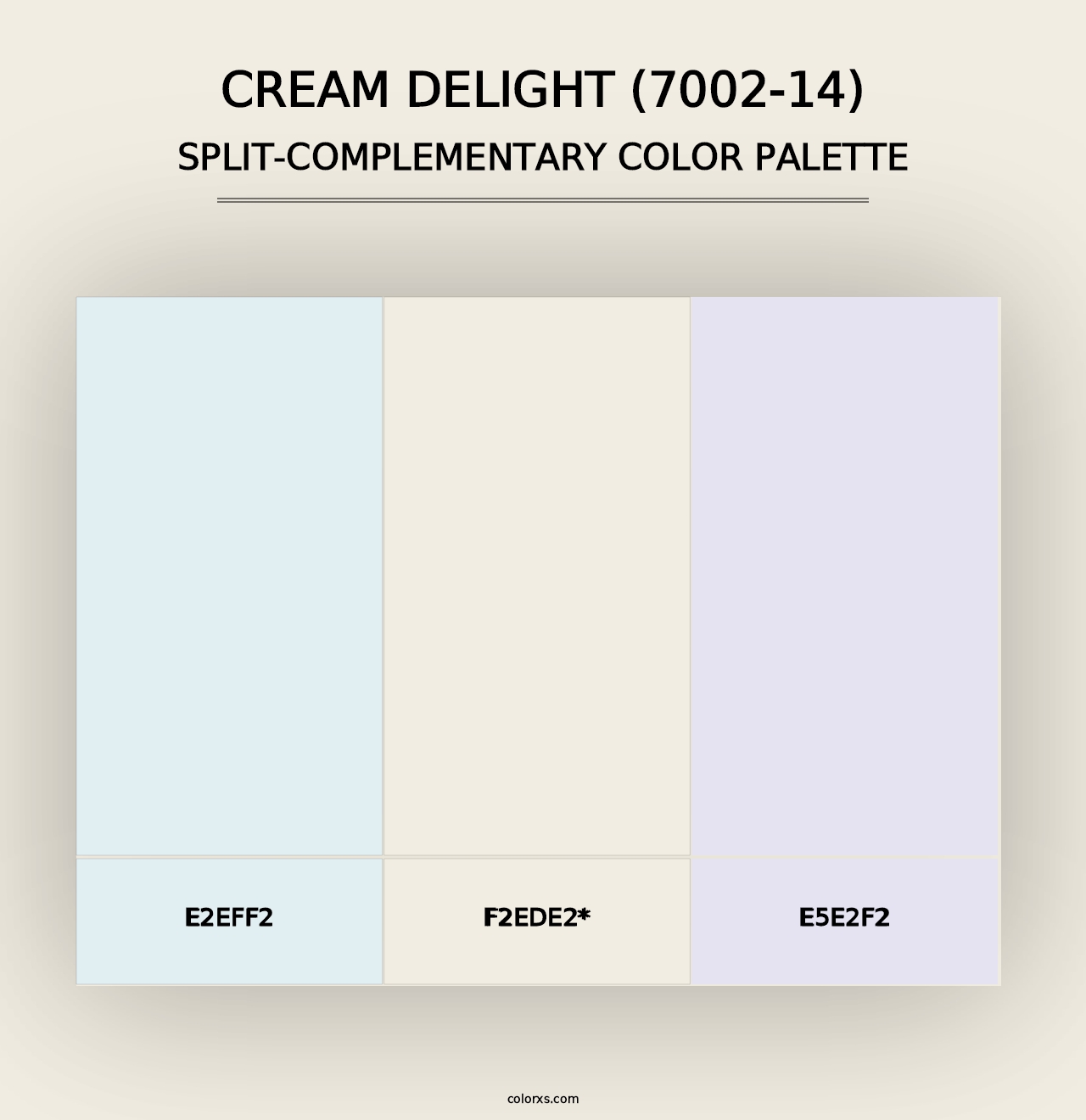 Cream Delight (7002-14) - Split-Complementary Color Palette