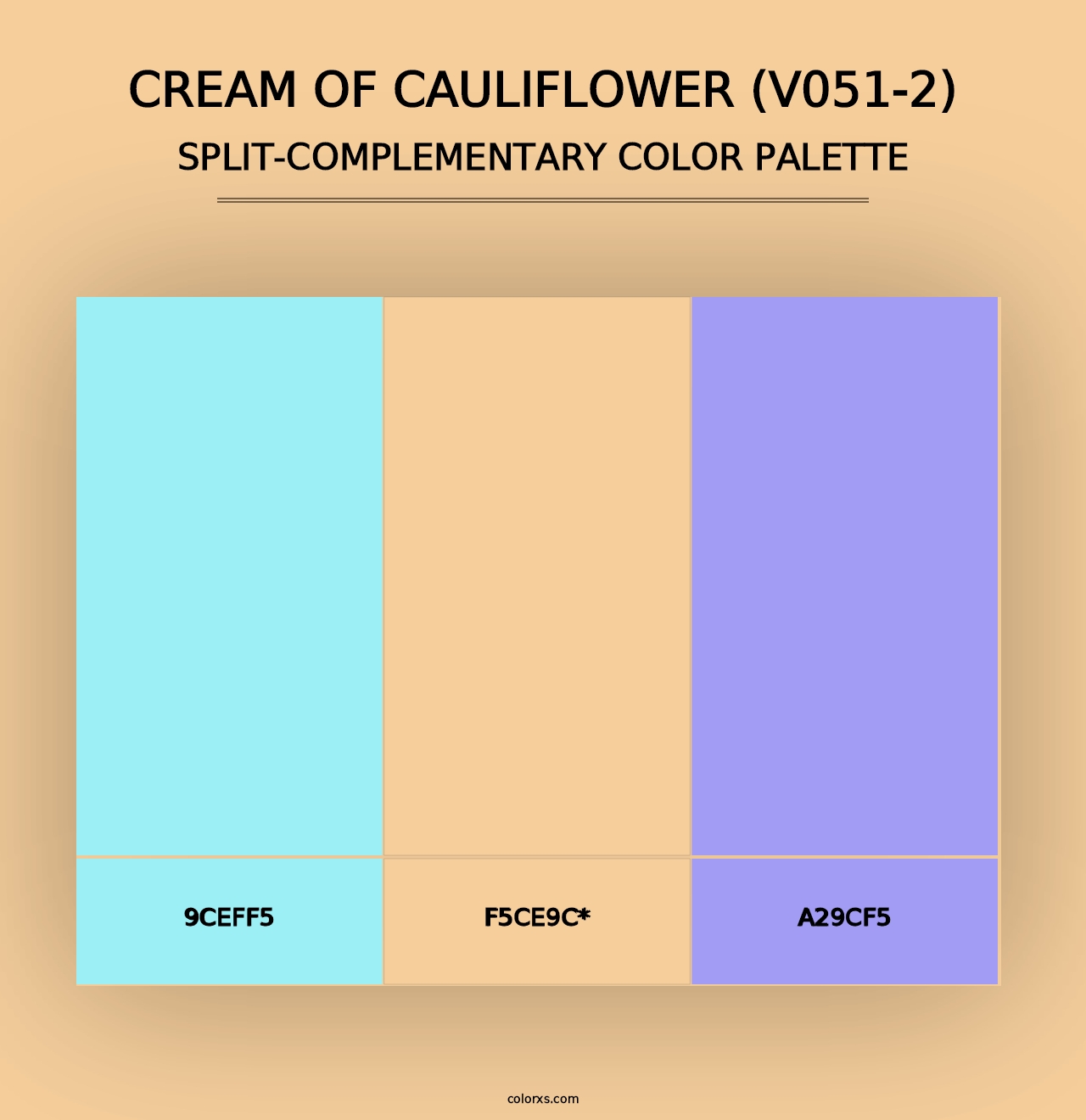 Cream of Cauliflower (V051-2) - Split-Complementary Color Palette