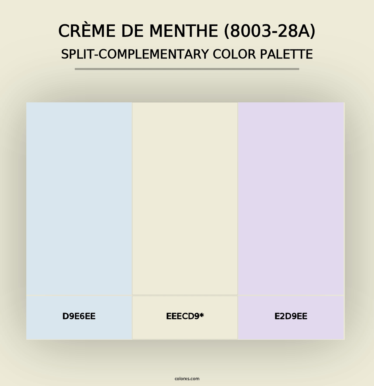 Crème de Menthe (8003-28A) - Split-Complementary Color Palette