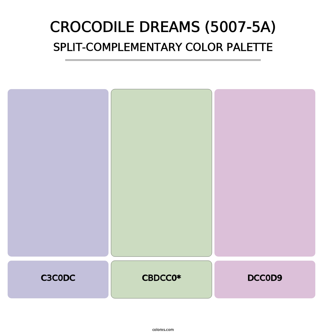 Crocodile Dreams (5007-5A) - Split-Complementary Color Palette