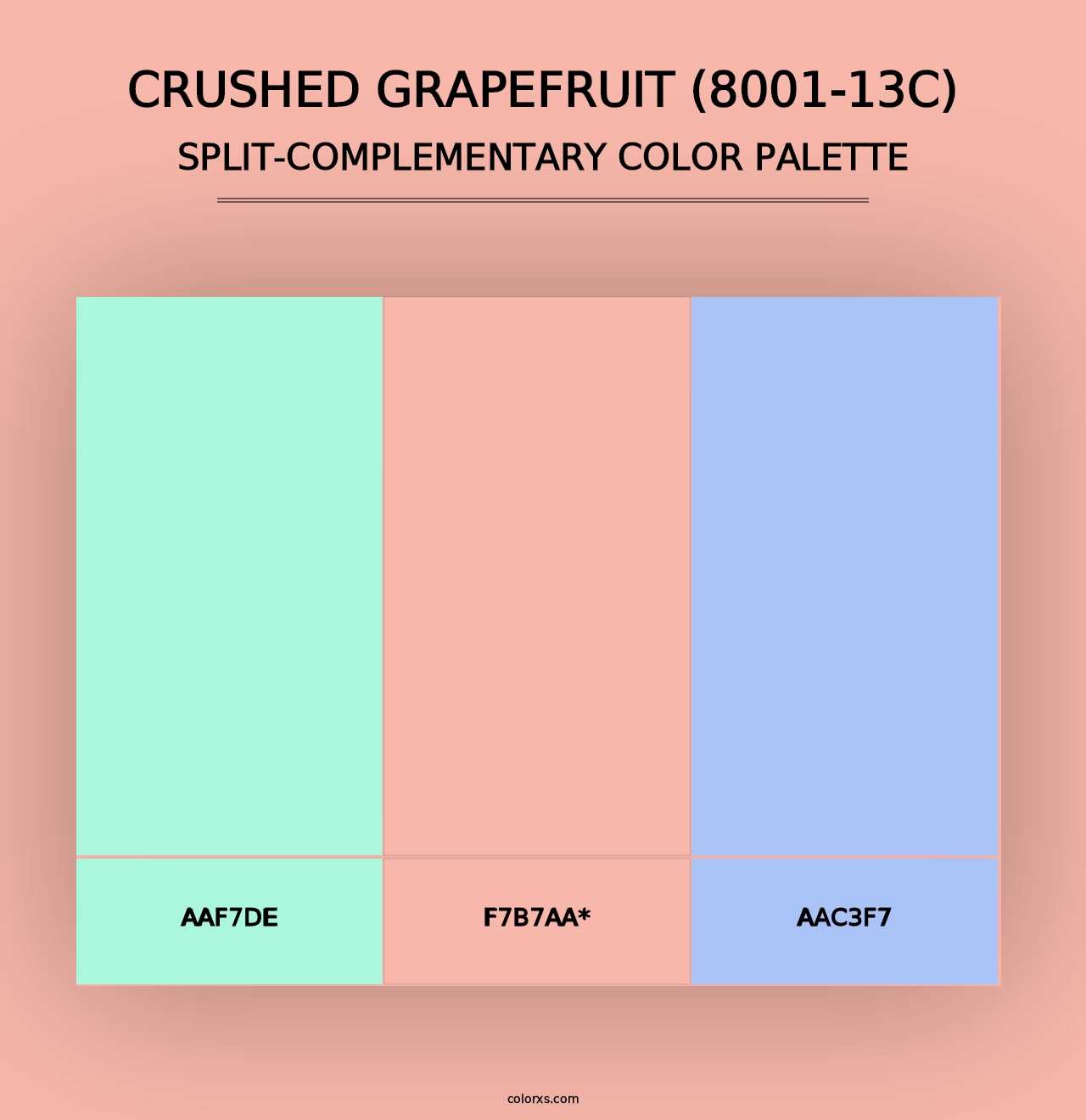 Crushed Grapefruit (8001-13C) - Split-Complementary Color Palette