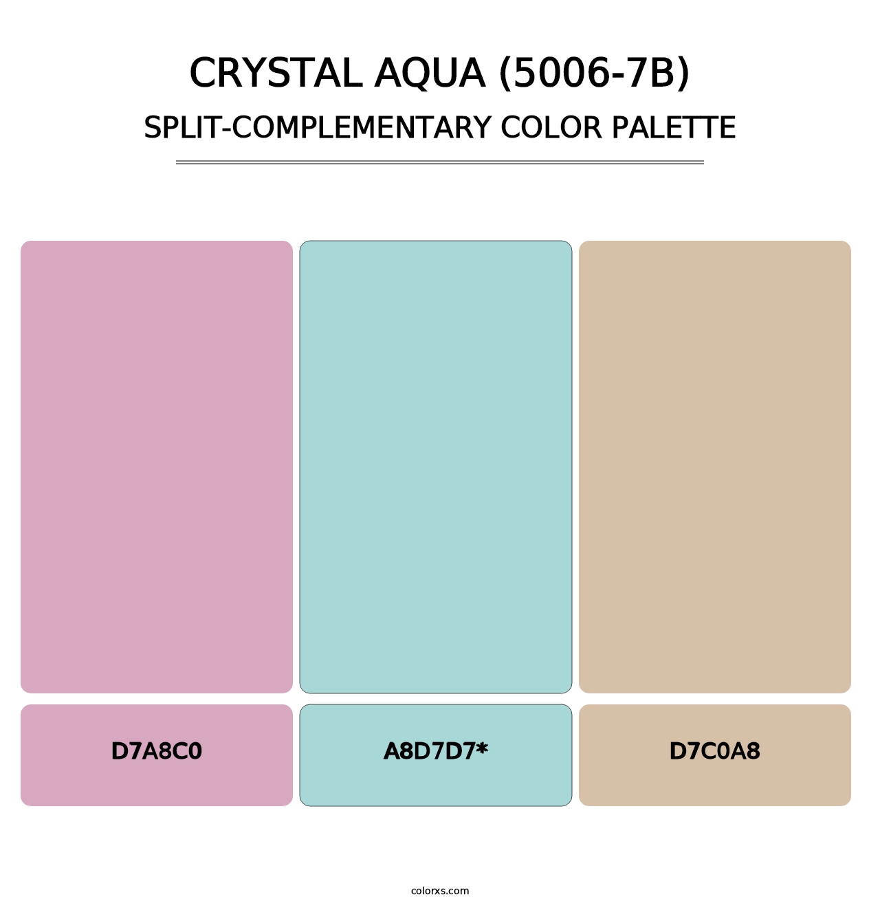 Crystal Aqua (5006-7B) - Split-Complementary Color Palette