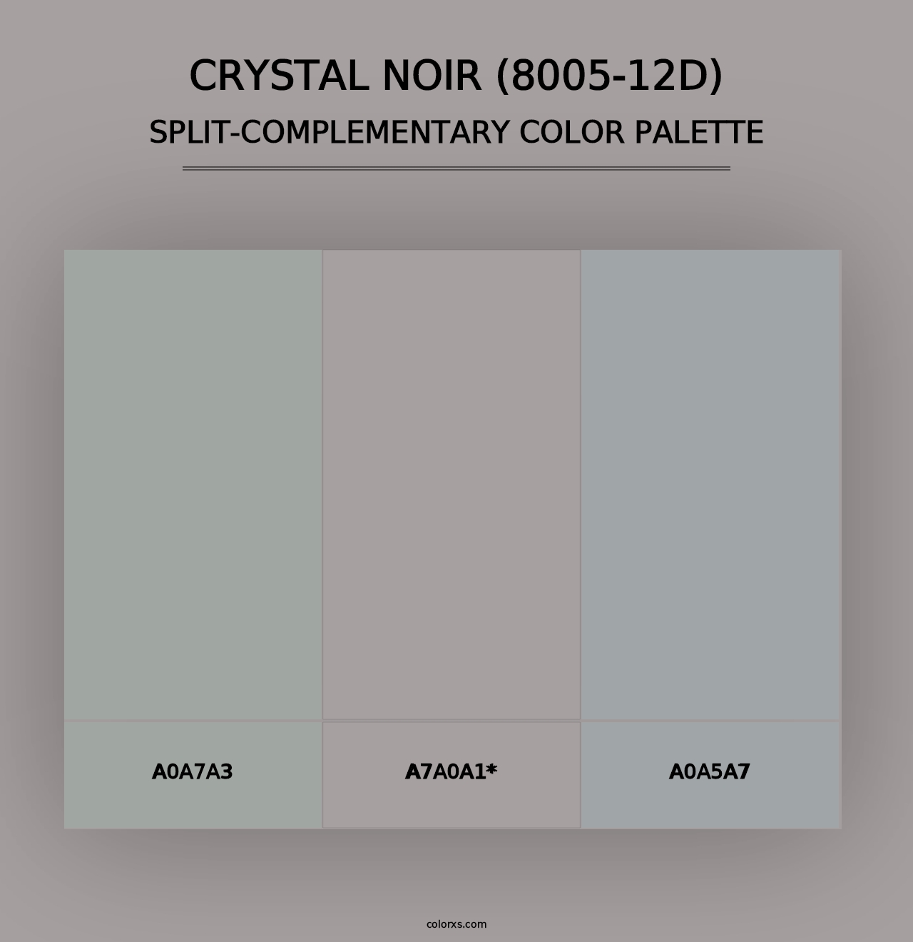 Crystal Noir (8005-12D) - Split-Complementary Color Palette