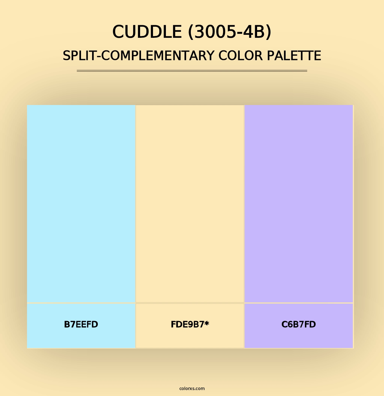 Cuddle (3005-4B) - Split-Complementary Color Palette