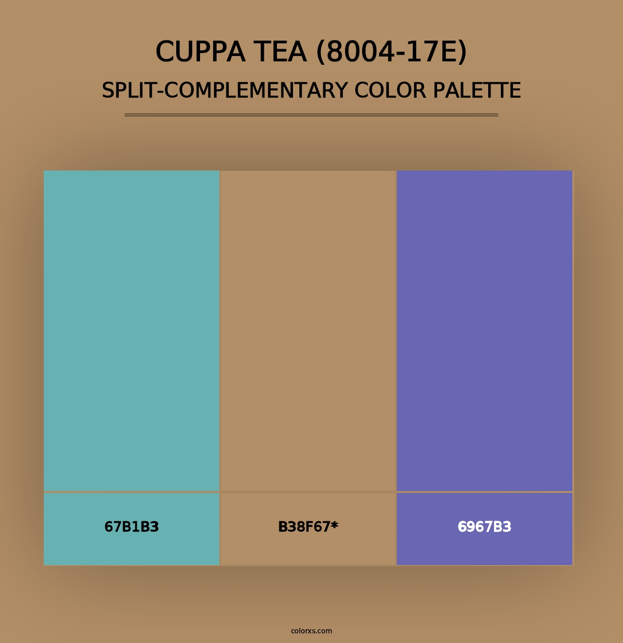 Cuppa Tea (8004-17E) - Split-Complementary Color Palette