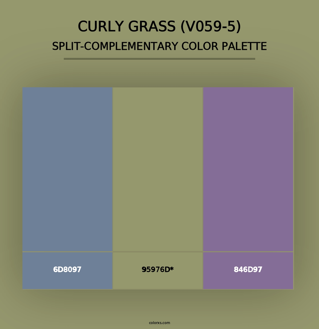 Curly Grass (V059-5) - Split-Complementary Color Palette