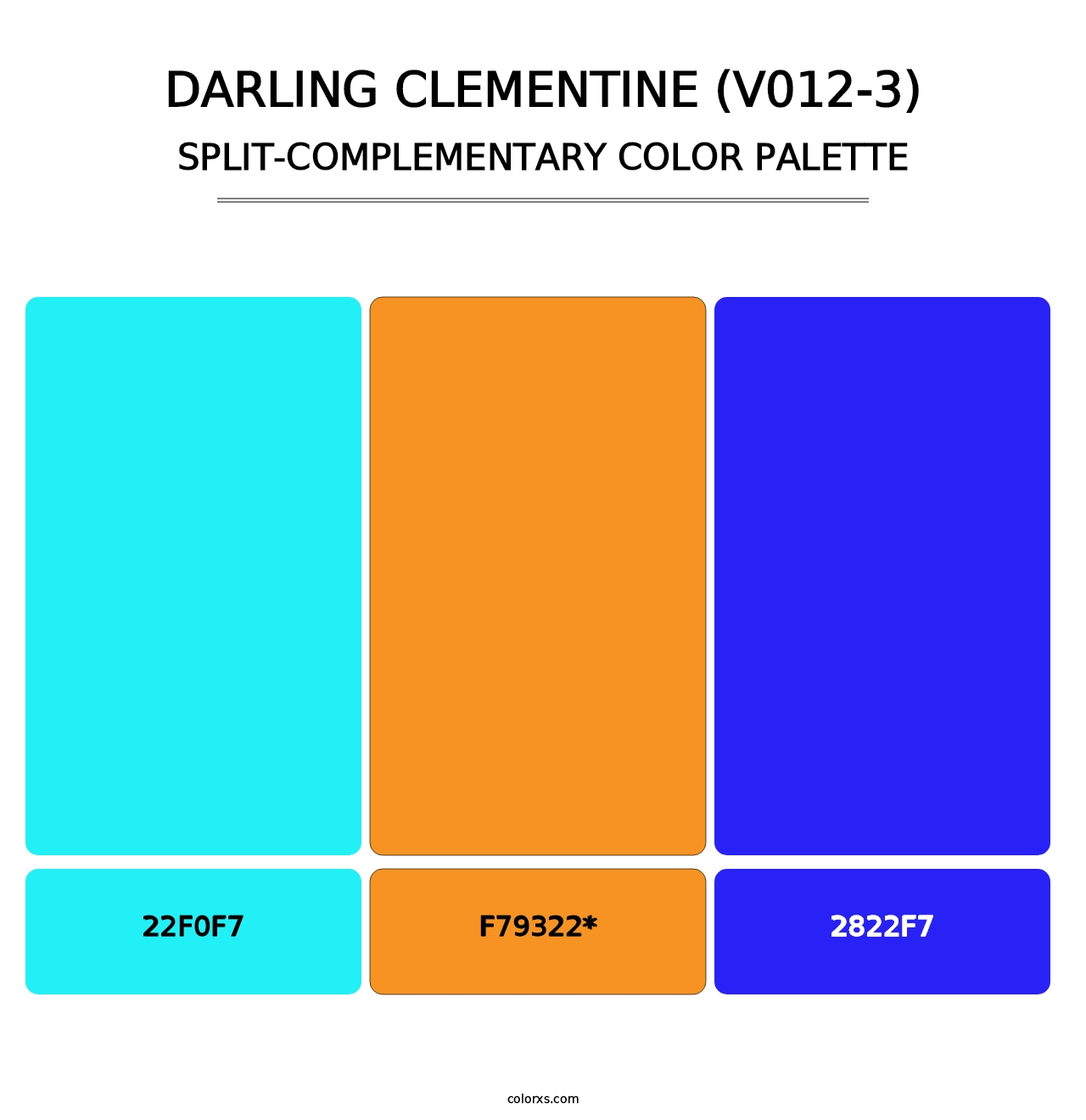 Darling Clementine (V012-3) - Split-Complementary Color Palette