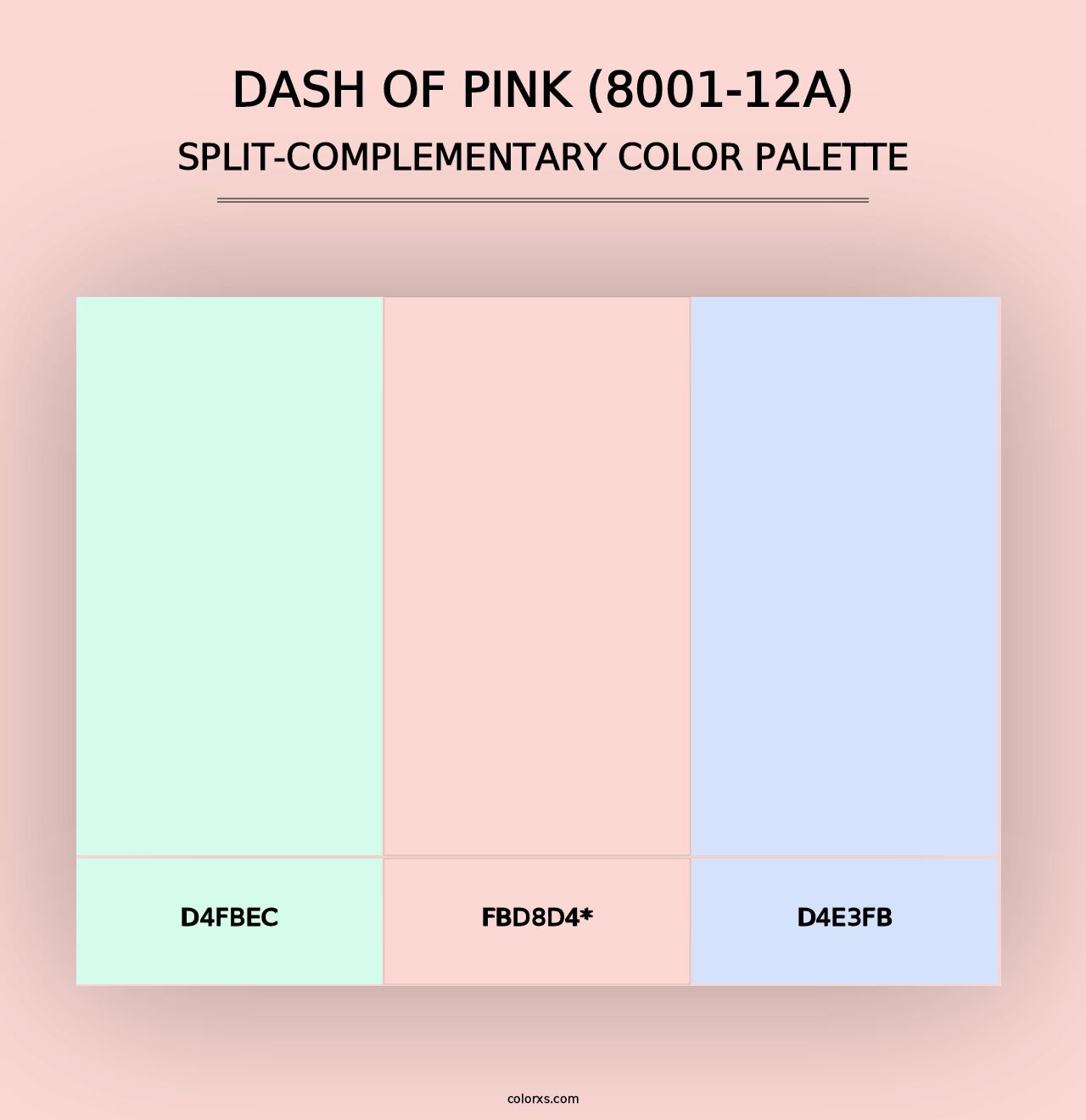 Dash of Pink (8001-12A) - Split-Complementary Color Palette