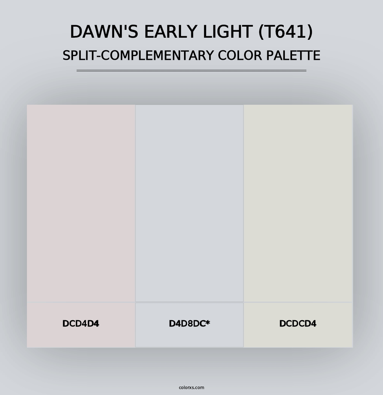 Dawn's Early Light (T641) - Split-Complementary Color Palette