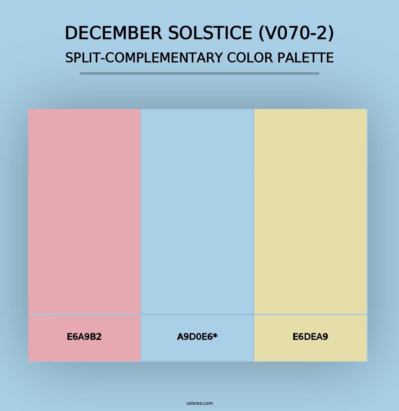 December Solstice (V070-2) - Split-Complementary Color Palette