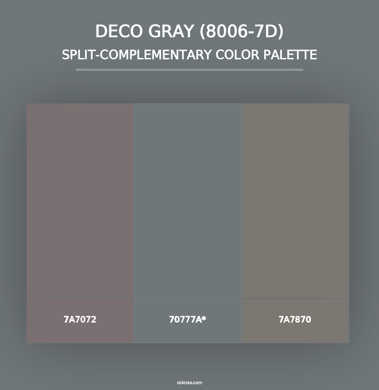 Deco Gray (8006-7D) - Split-Complementary Color Palette