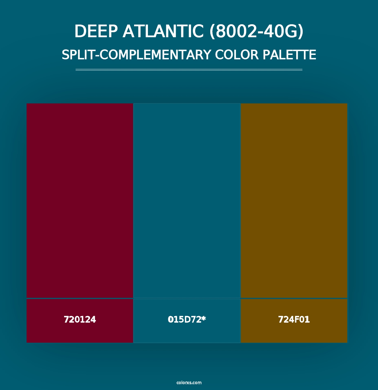 Deep Atlantic (8002-40G) - Split-Complementary Color Palette