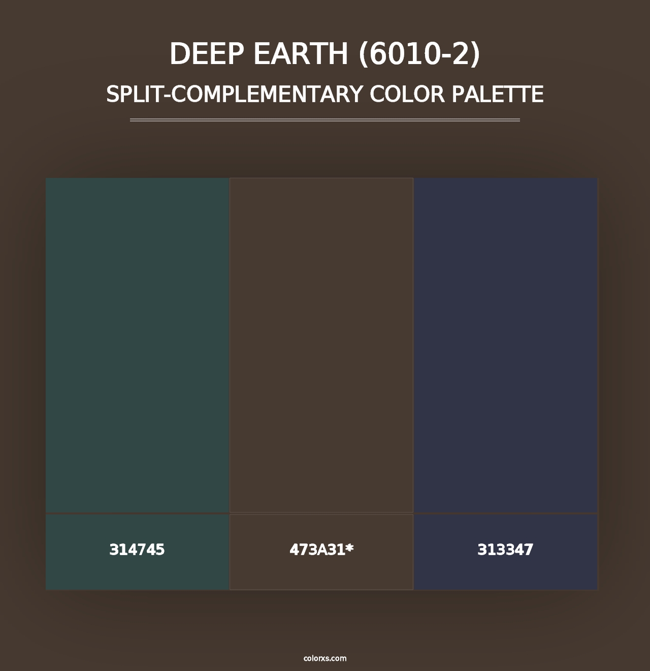 Deep Earth (6010-2) - Split-Complementary Color Palette