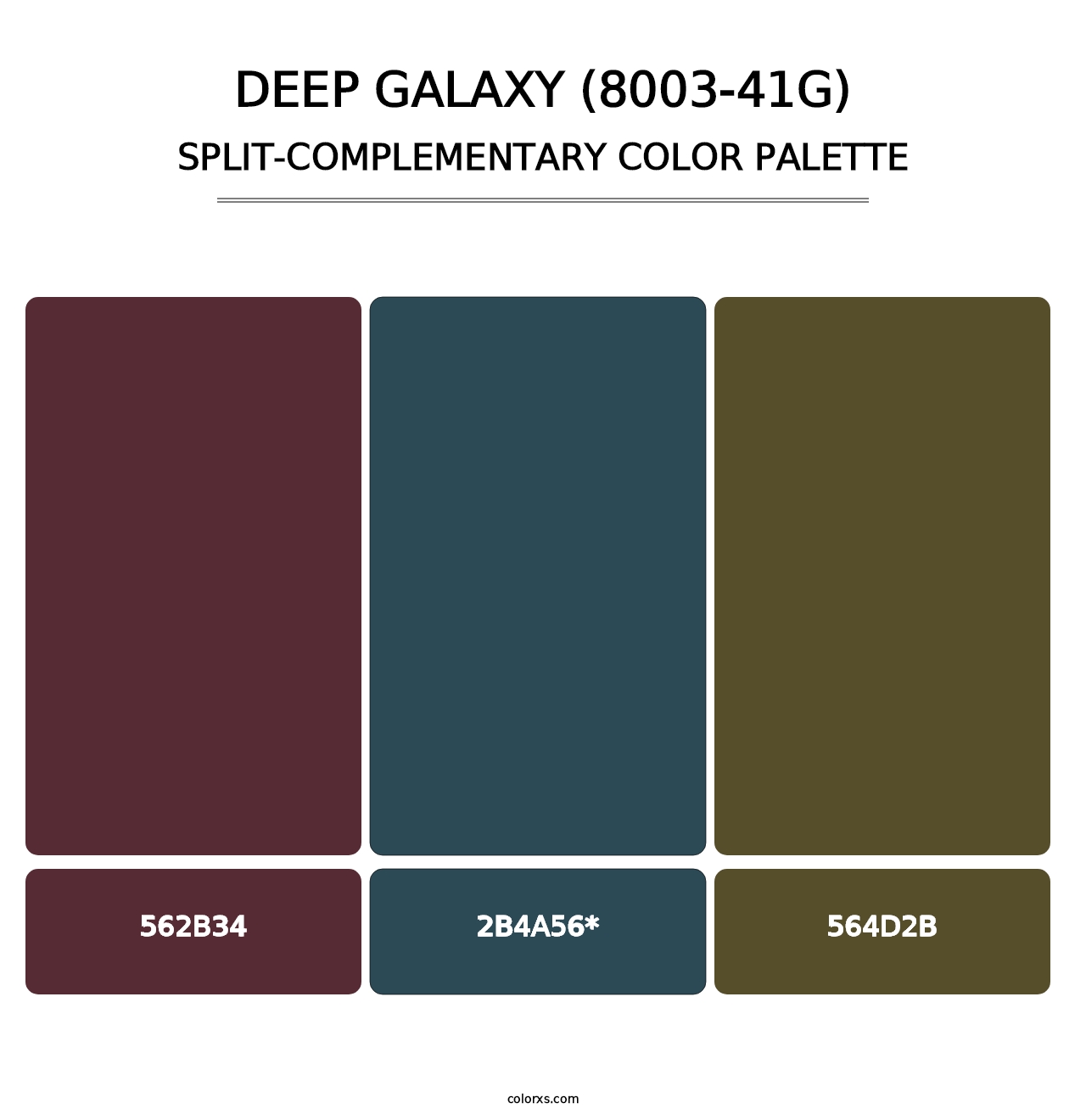 Deep Galaxy (8003-41G) - Split-Complementary Color Palette