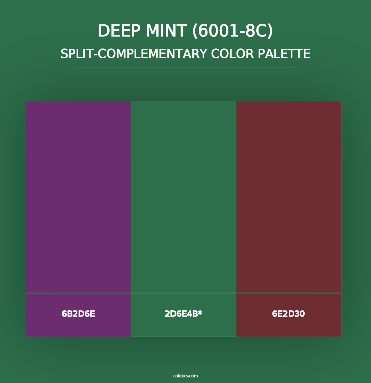 Deep Mint (6001-8C) - Split-Complementary Color Palette