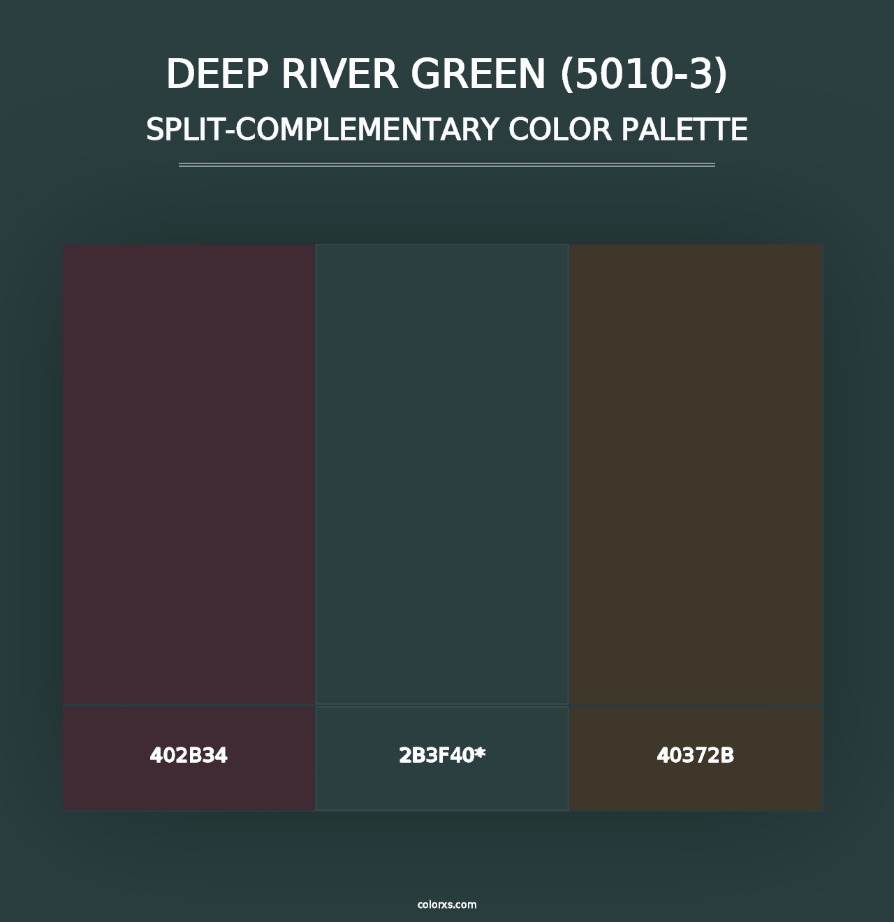 Deep River Green (5010-3) - Split-Complementary Color Palette