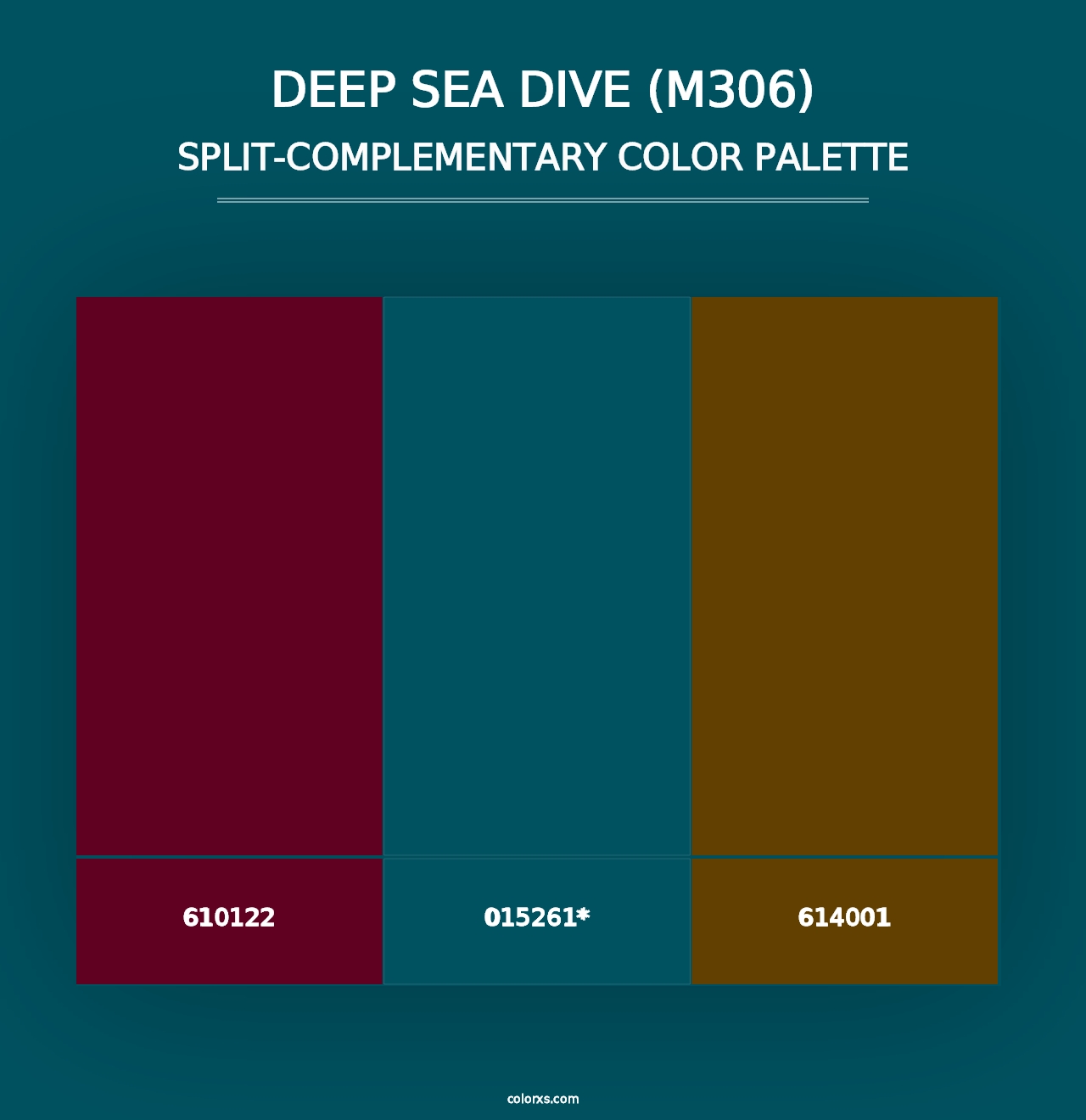 Deep Sea Dive (M306) - Split-Complementary Color Palette