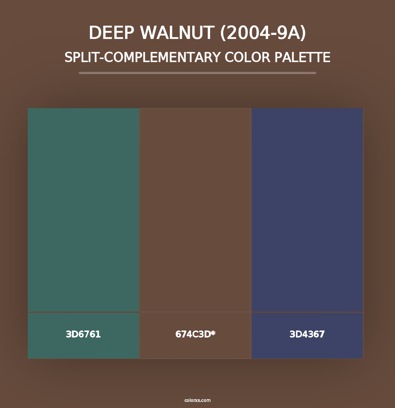 Deep Walnut (2004-9A) - Split-Complementary Color Palette