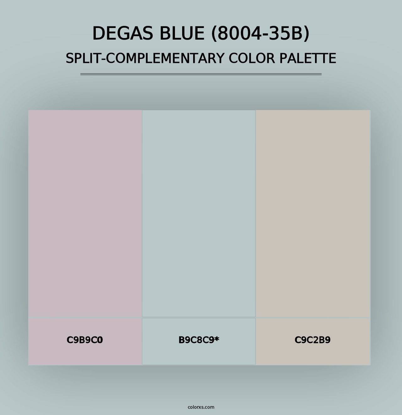 Degas Blue (8004-35B) - Split-Complementary Color Palette