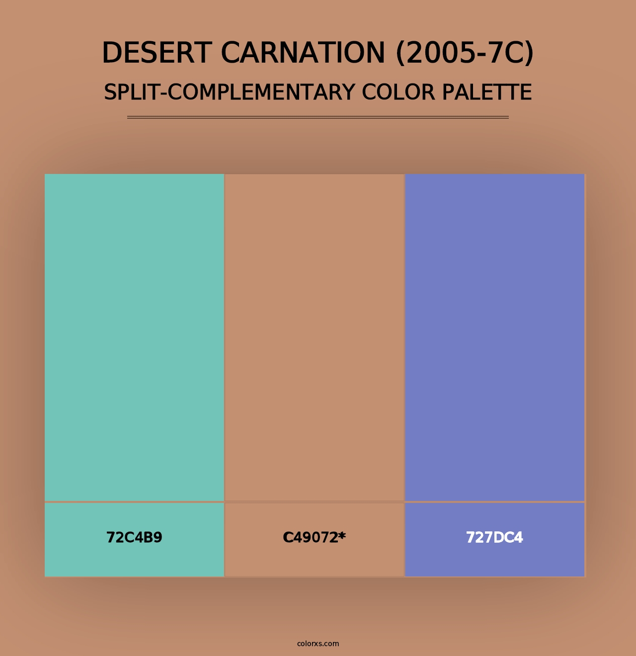 Desert Carnation (2005-7C) - Split-Complementary Color Palette