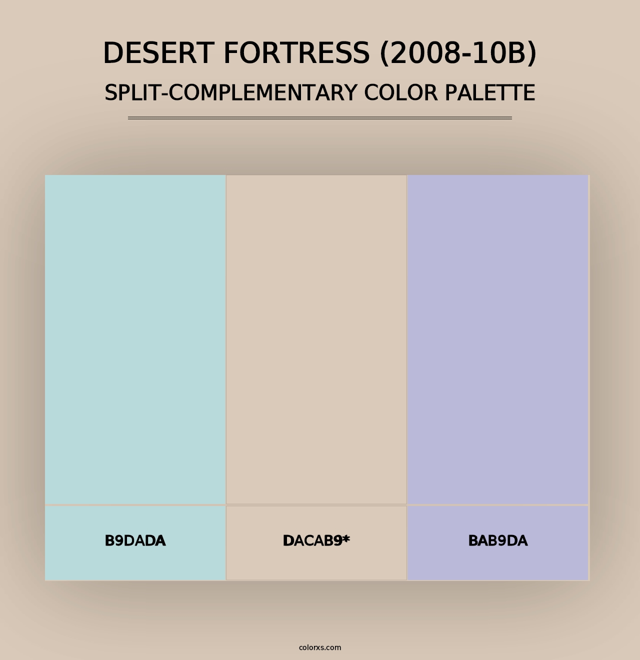 Desert Fortress (2008-10B) - Split-Complementary Color Palette