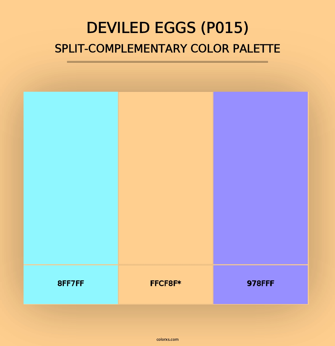 Deviled Eggs (P015) - Split-Complementary Color Palette