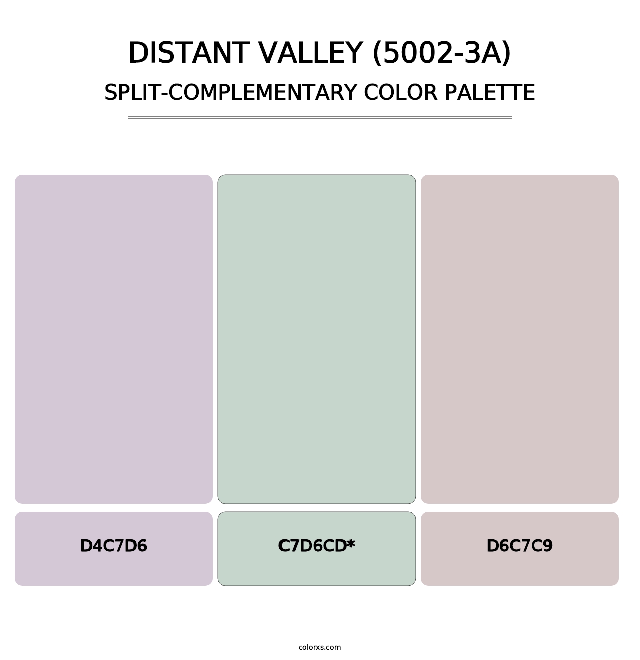 Distant Valley (5002-3A) - Split-Complementary Color Palette