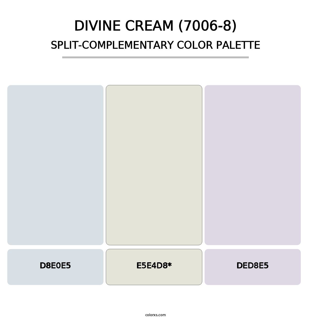 Divine Cream (7006-8) - Split-Complementary Color Palette