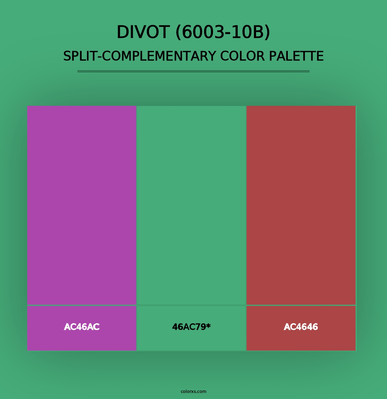 Divot (6003-10B) - Split-Complementary Color Palette