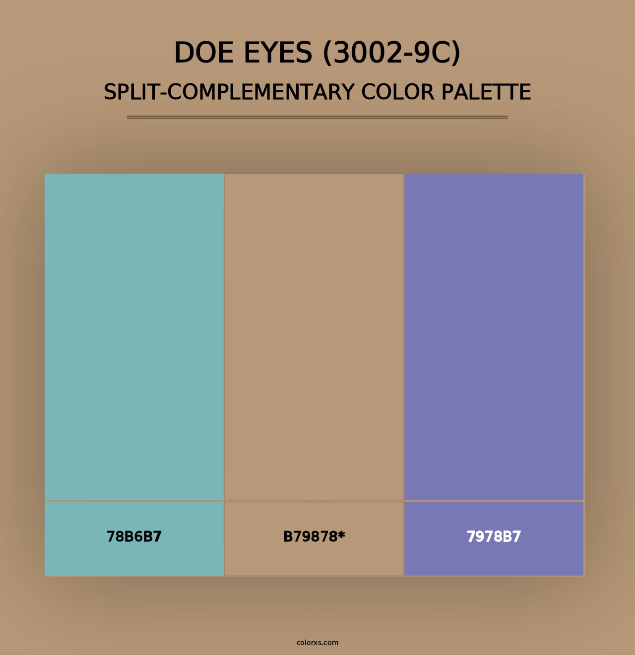 Doe Eyes (3002-9C) - Split-Complementary Color Palette