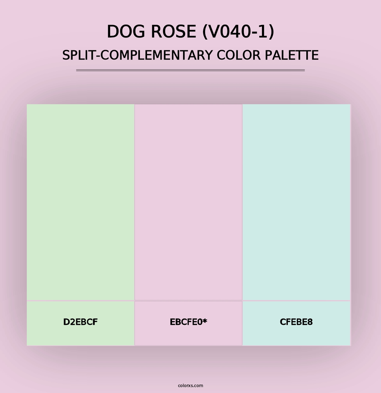 Dog Rose (V040-1) - Split-Complementary Color Palette