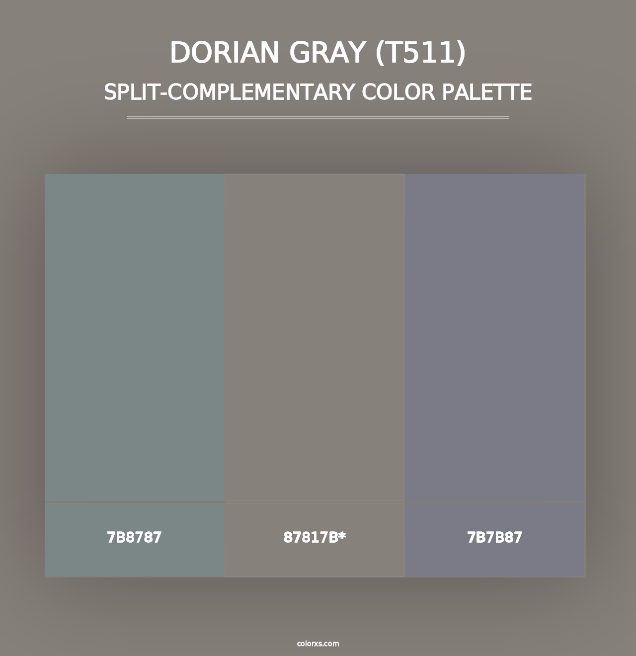 Dorian Gray (T511) - Split-Complementary Color Palette