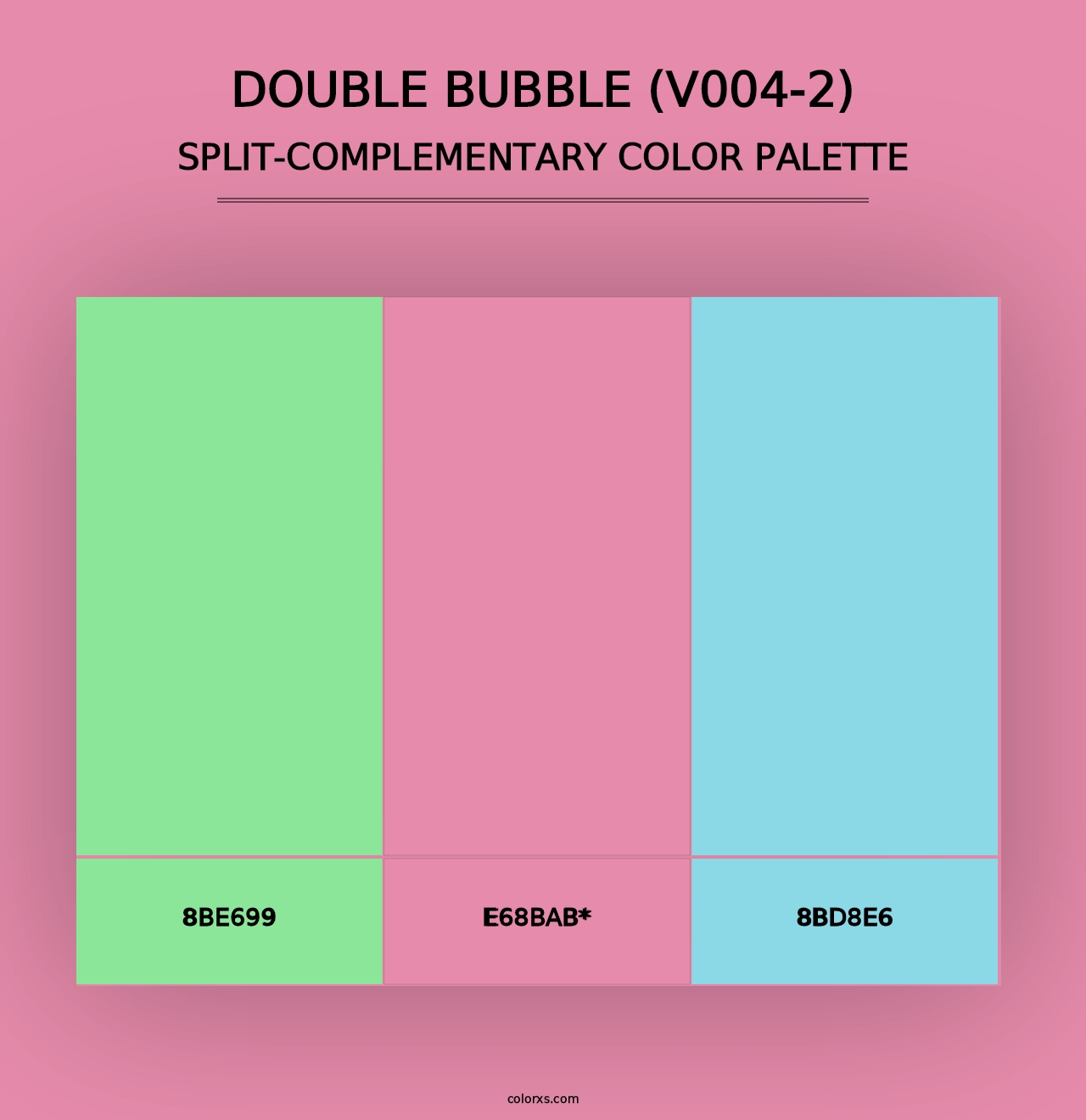 Double Bubble (V004-2) - Split-Complementary Color Palette