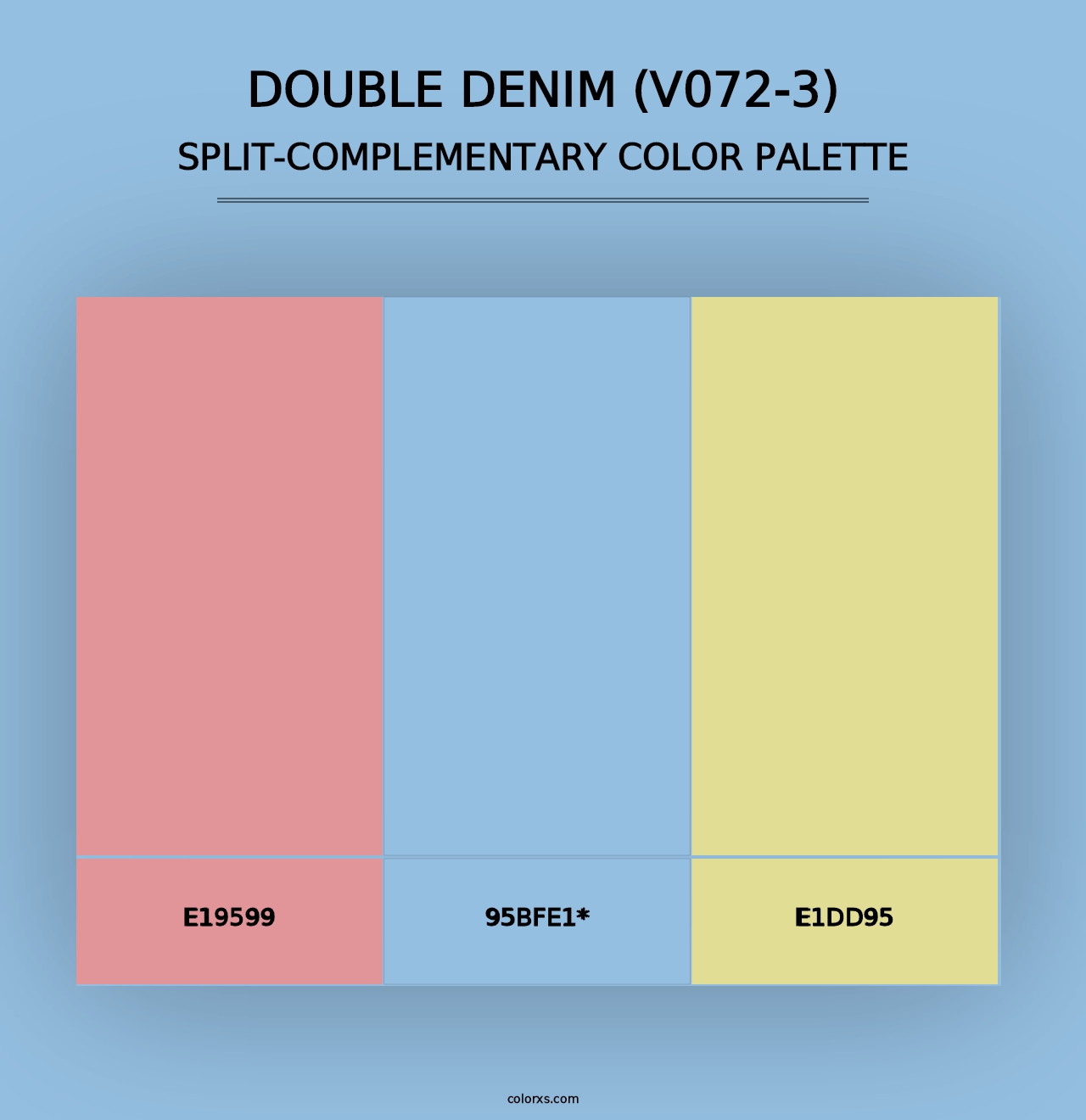 Double Denim (V072-3) - Split-Complementary Color Palette