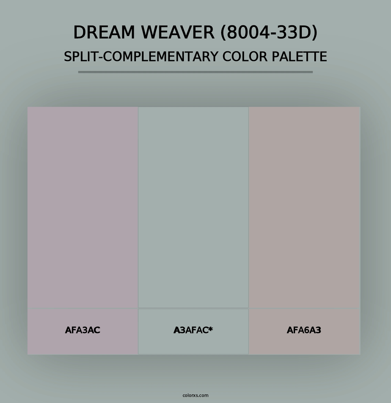 Dream Weaver (8004-33D) - Split-Complementary Color Palette