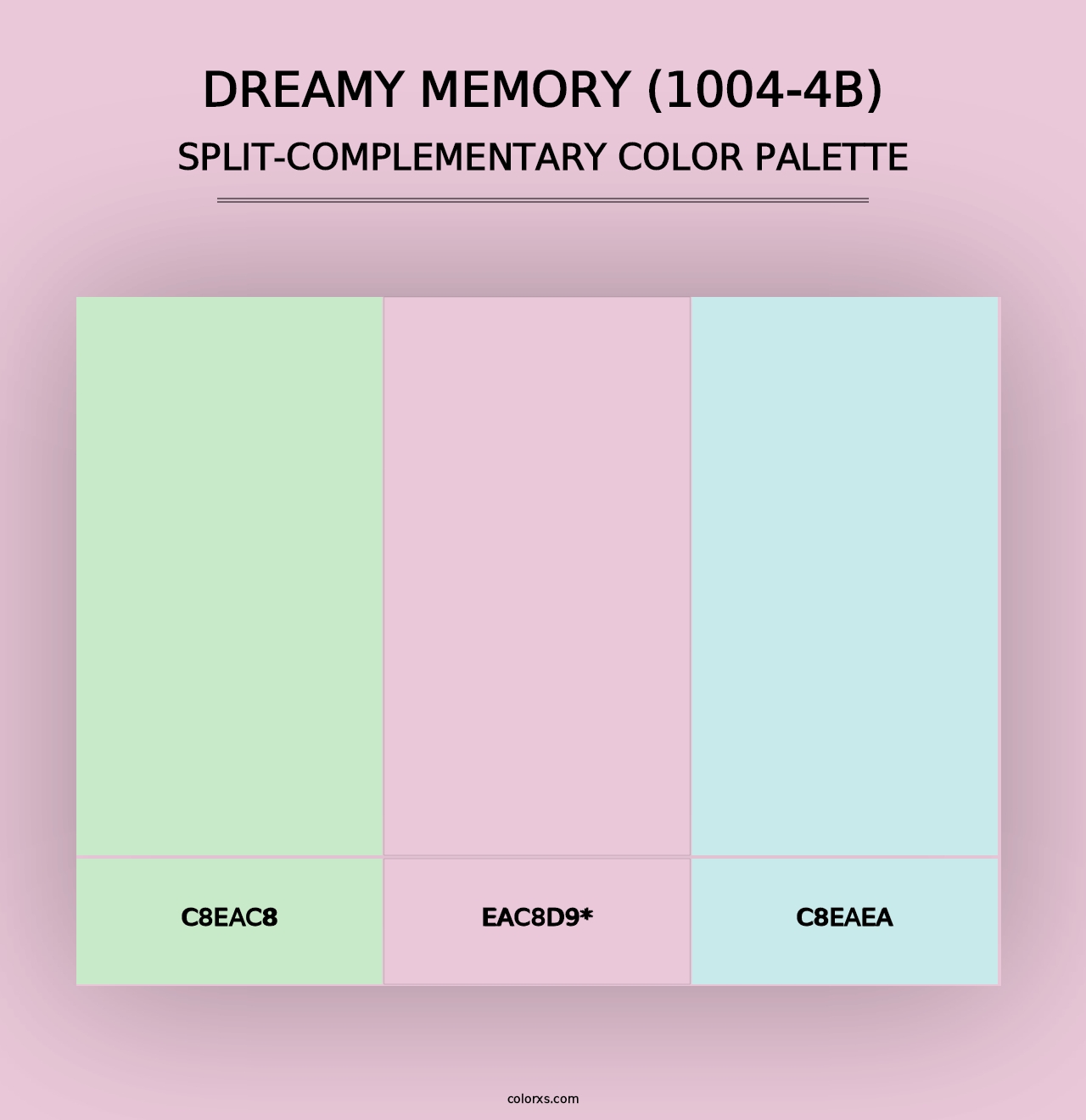 Dreamy Memory (1004-4B) - Split-Complementary Color Palette