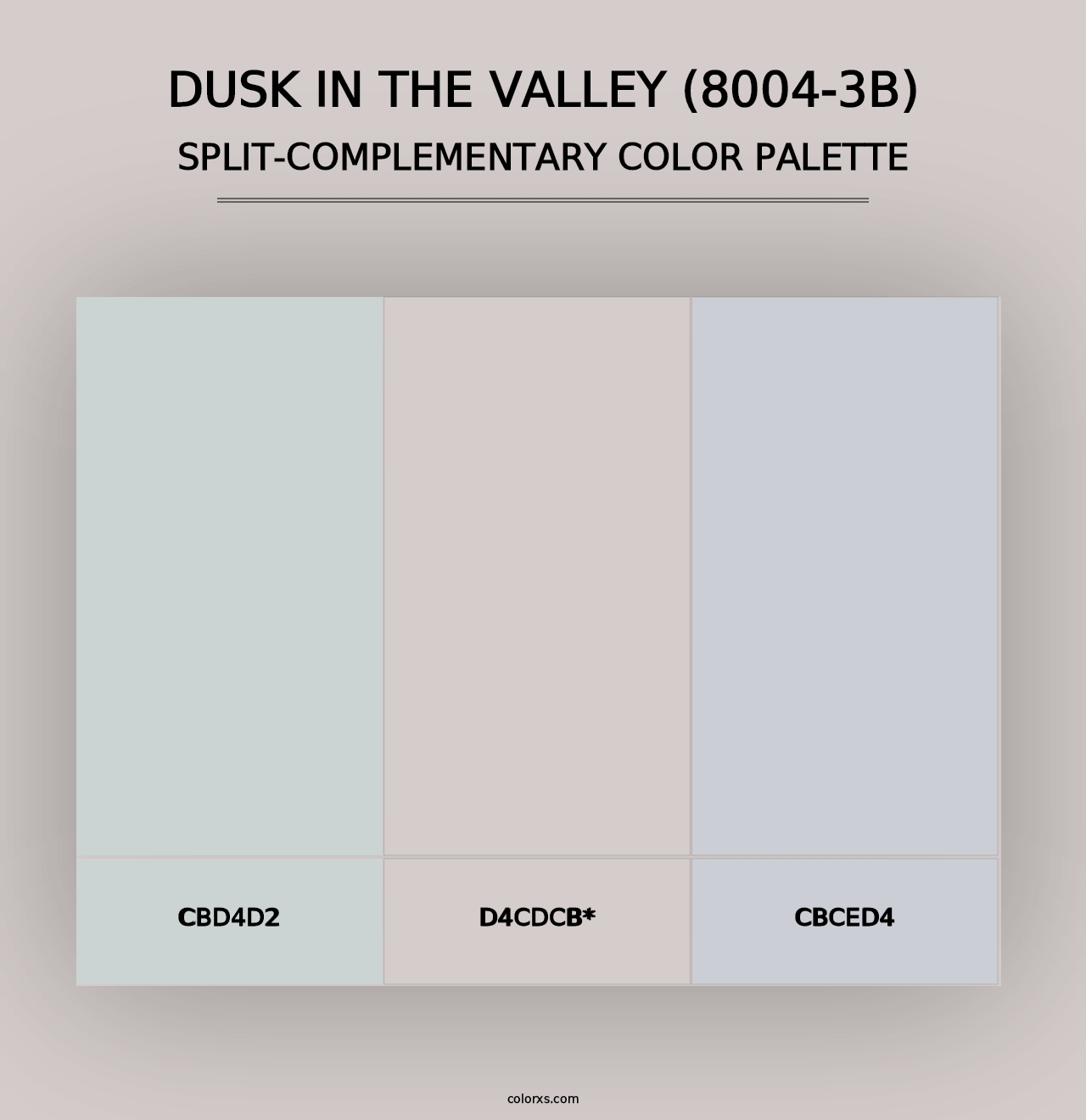 Dusk in the Valley (8004-3B) - Split-Complementary Color Palette