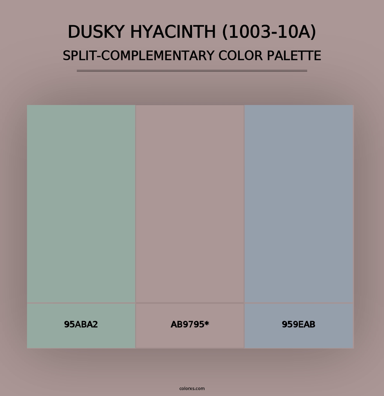 Dusky Hyacinth (1003-10A) - Split-Complementary Color Palette