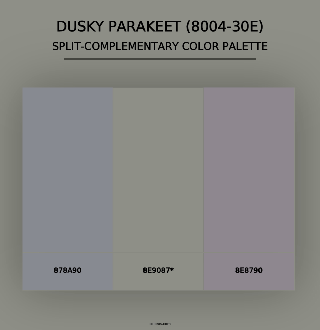 Dusky Parakeet (8004-30E) - Split-Complementary Color Palette