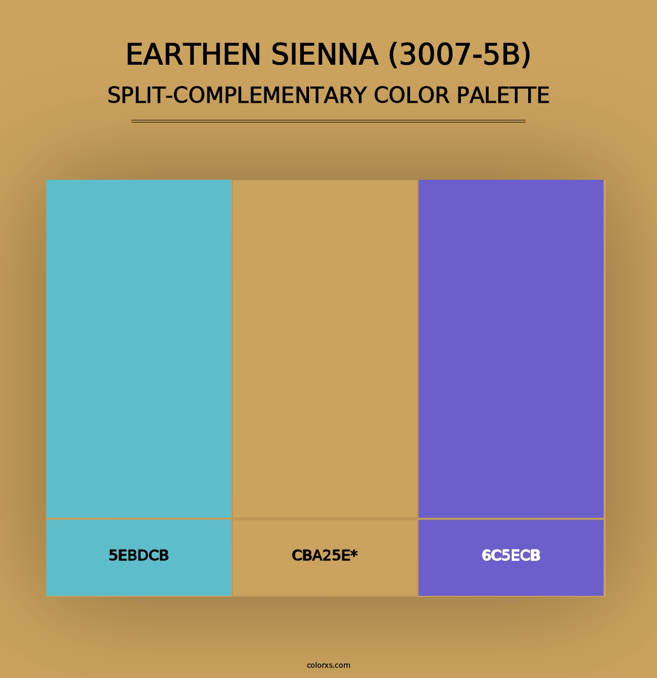 Earthen Sienna (3007-5B) - Split-Complementary Color Palette