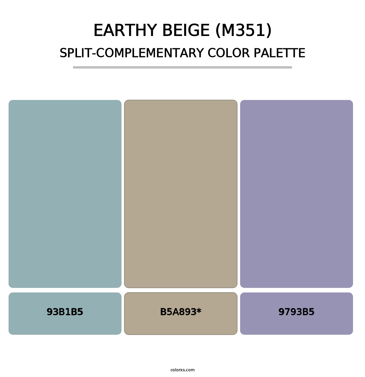 Earthy Beige (M351) - Split-Complementary Color Palette