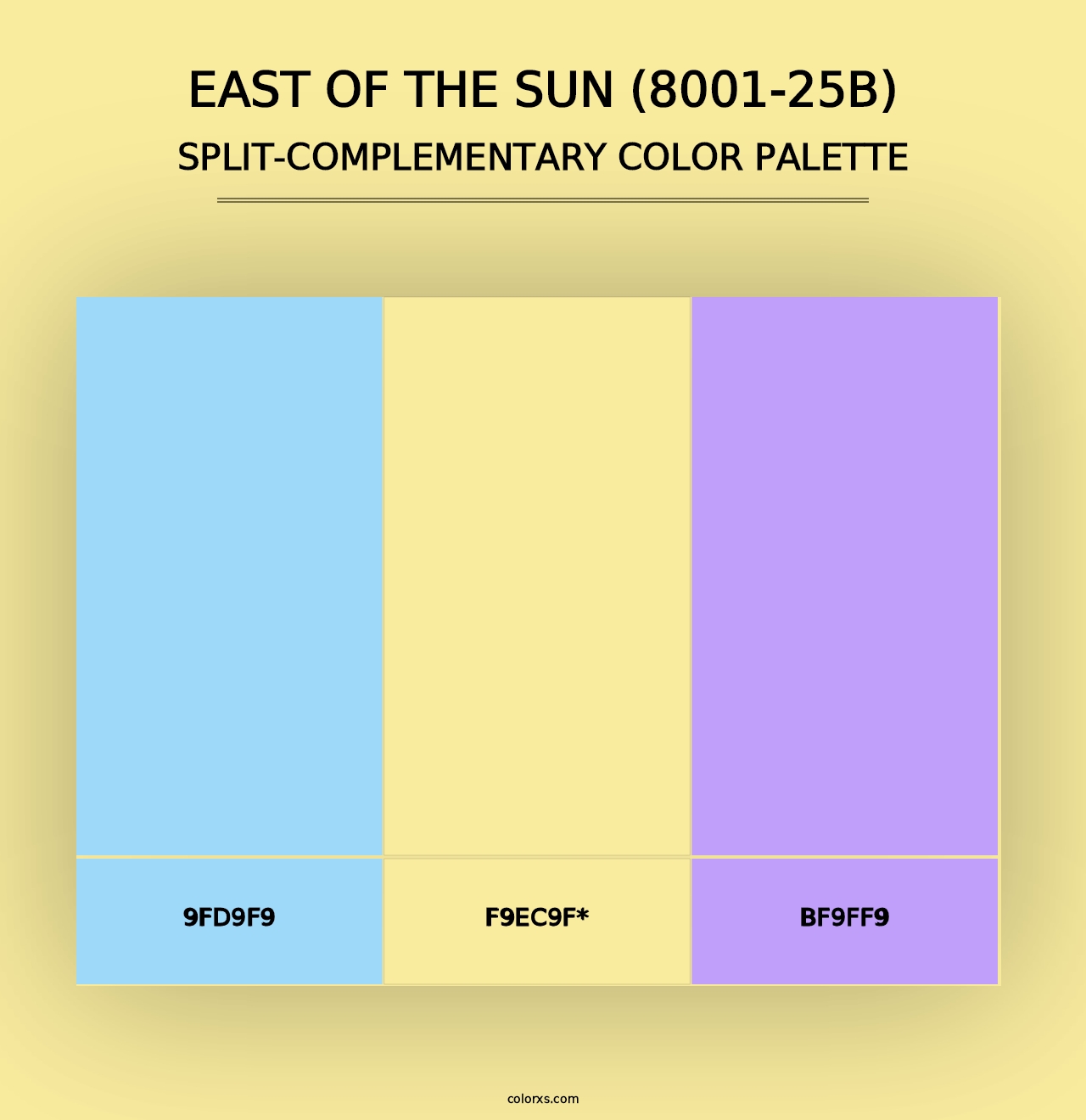 East of the Sun (8001-25B) - Split-Complementary Color Palette